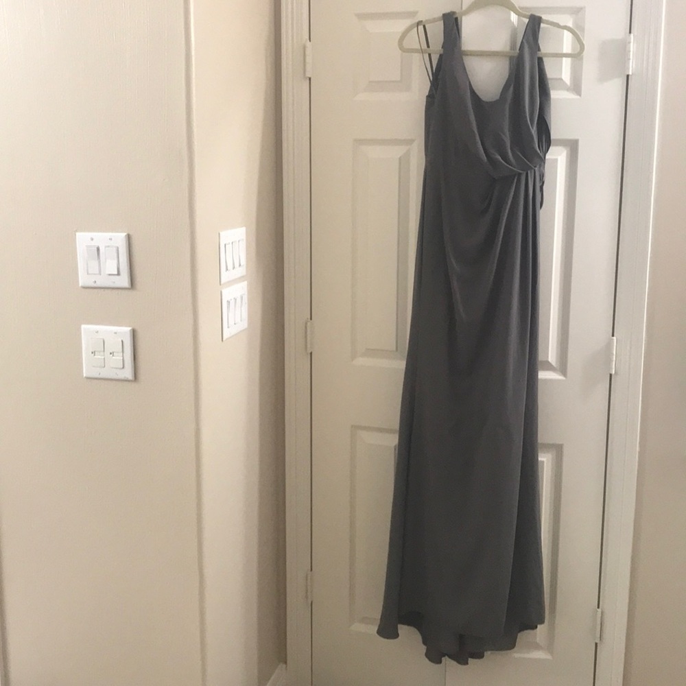 Grey Gray Vera Wang bridesmaid size 6 extra length
